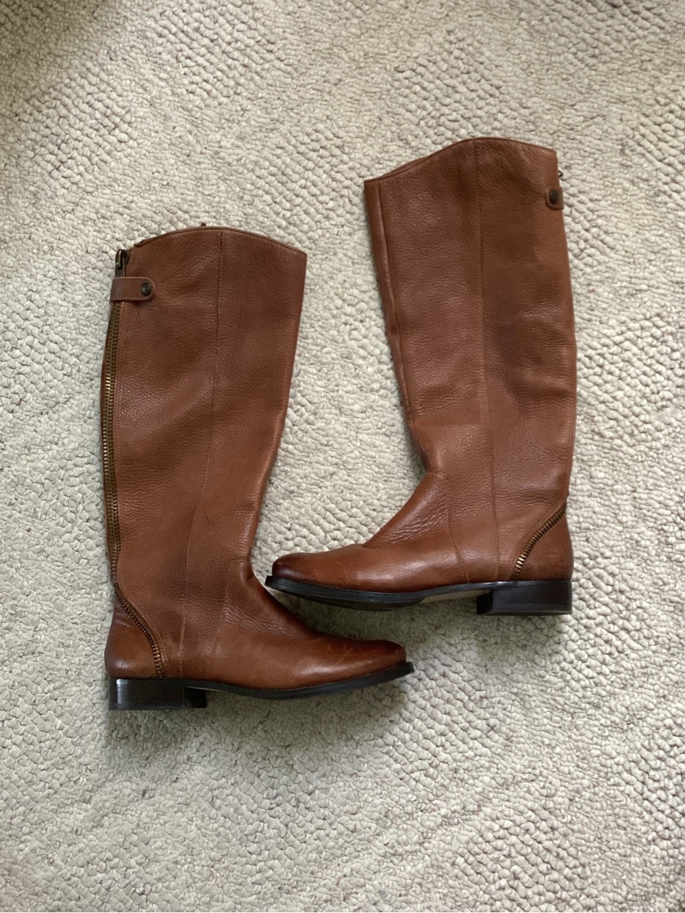 Arturo Chiang tall leather boots Rear and side zipper for easy access.  8 1/2 M